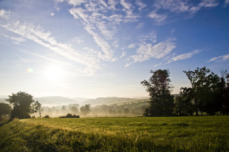 Rothaarsteig mit  Sonnenaufgang