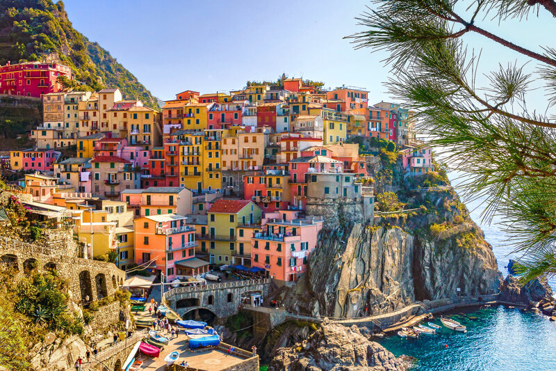 Küstenwanderweg an der Cinque Terre in Ligurien, Italien