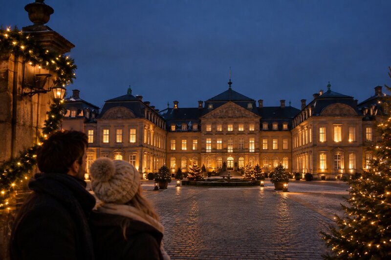 Residenzschloss Bad Arolsen – Schlossansicht Weihanchten