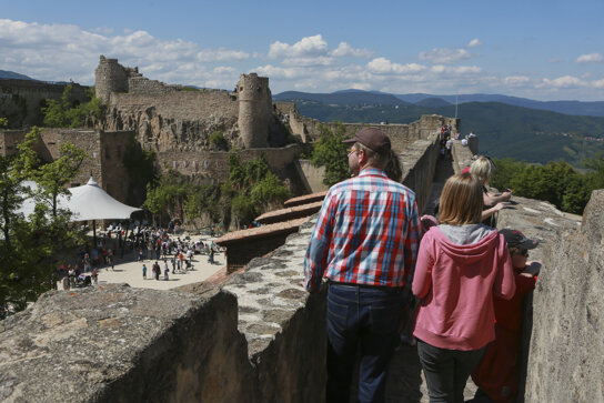 Château du Hohlandsbourg, Vue sur l'Oberschloss©pictural