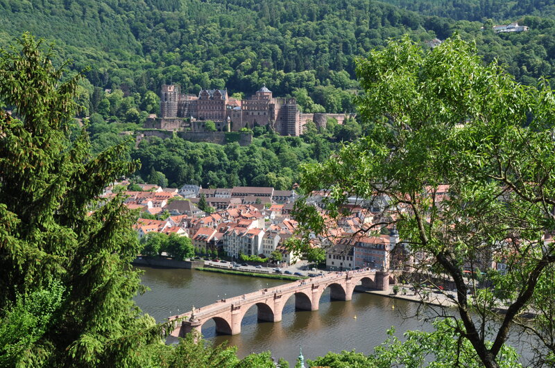 Alte Brücke Heidelberg mit Blick auf das Schloss