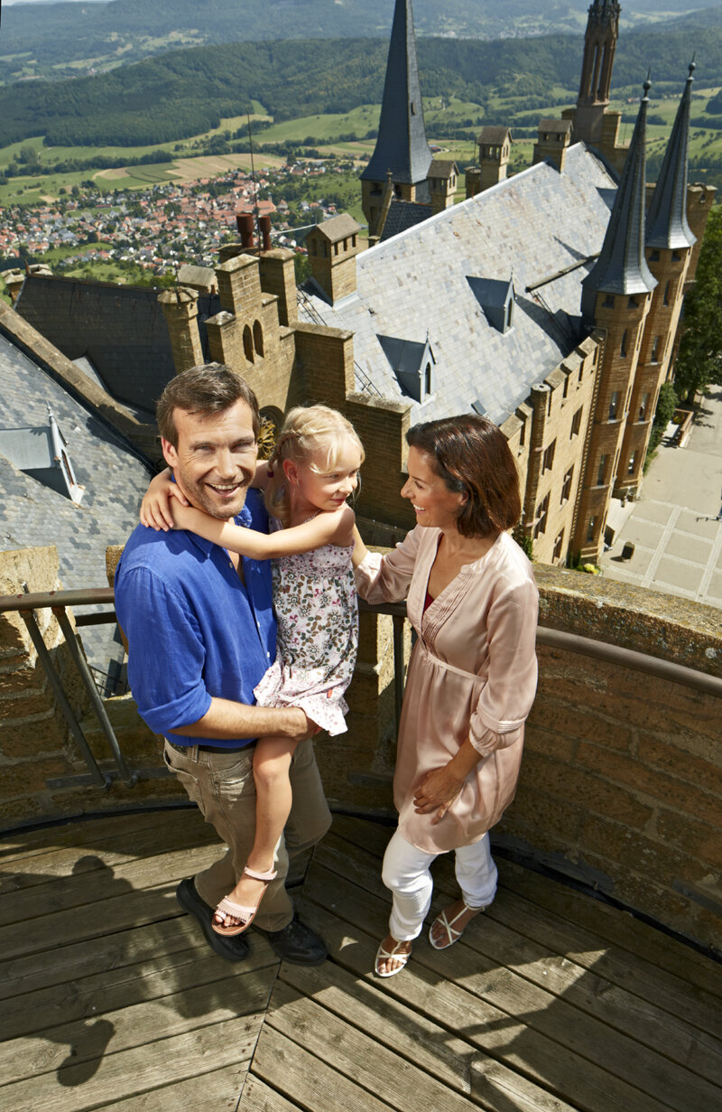 Familie in der Burg Hohenzollern