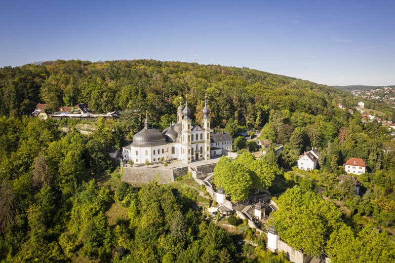 Käppele Würzburg Wallfahrtskirche Luftaufnahme