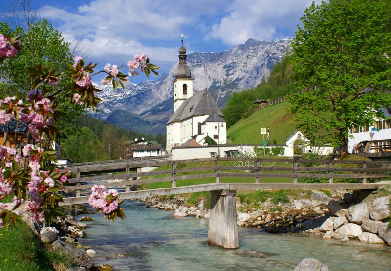 Ramsauer Kirche im Sommer – Berchtesgadener Land