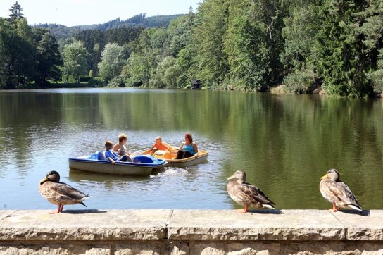 Schmelzteich Treetbootfahrer (c) Brigitte Kusian
