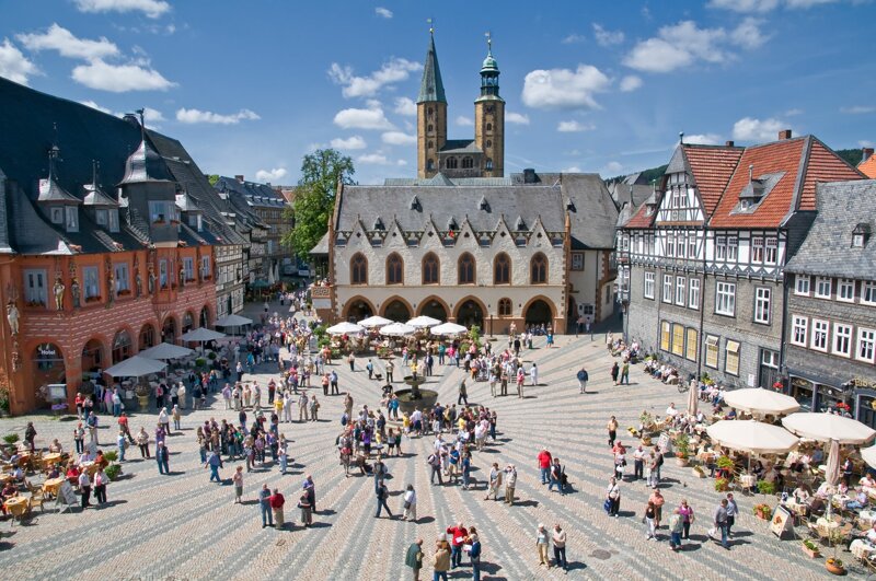 Marktplatz Goslar von oben