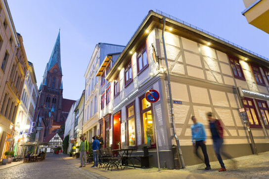 Ein Café in der Schweriner Innenstadt