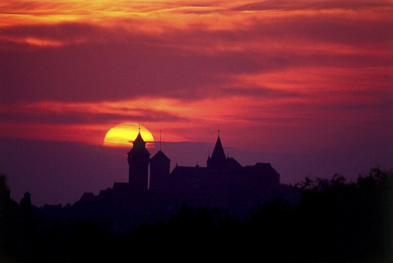 Nürnberger Burg vor Sonnenuntergang