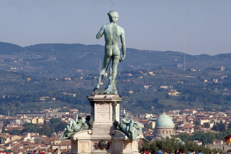 Panorama-Aussicht vom Piazzale Michelangelo über Florenz