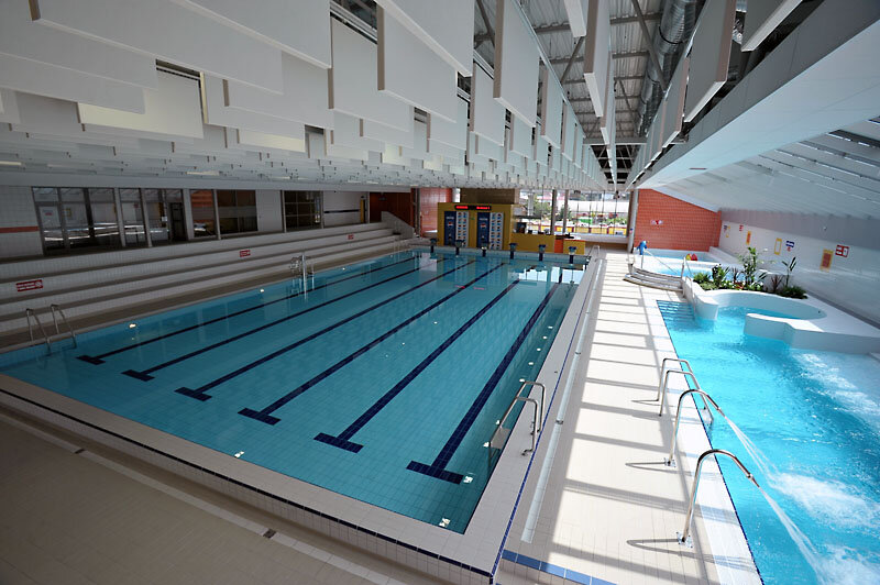 Schwimmbecken im Aquapark Ceská Lípa