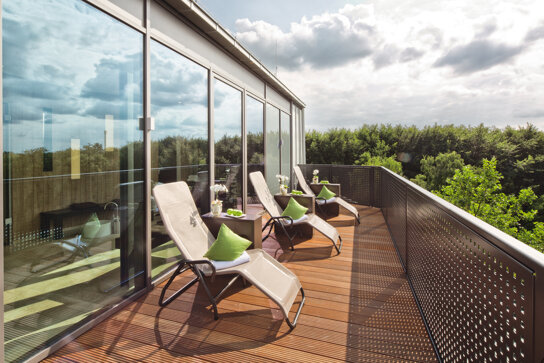 Ruheliegen auf der Dachterrasse