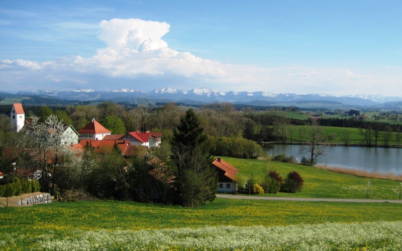 Panoramablick über Kißlegg im Allgäu