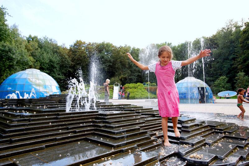 Wasserfontänen im Saurierpark Kleinwelka