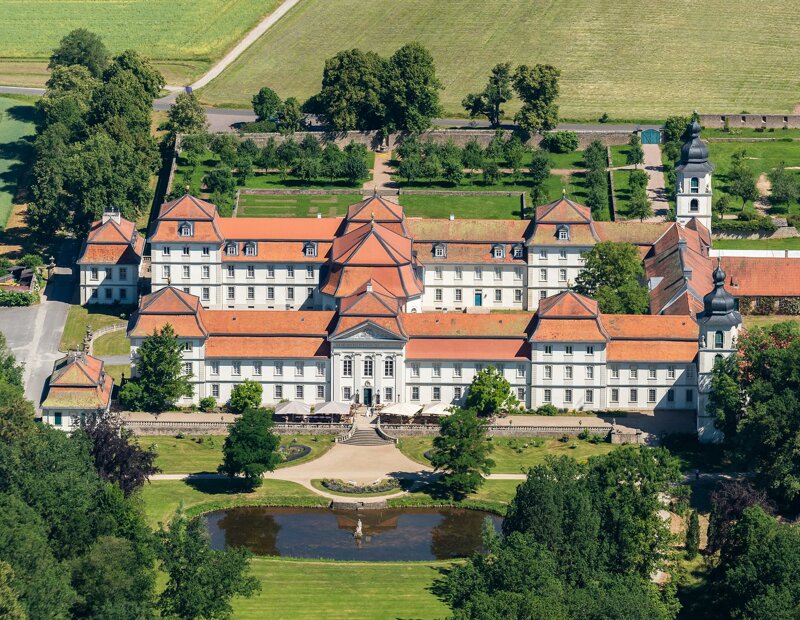 Schloss Fasanerie Luftaufnahme