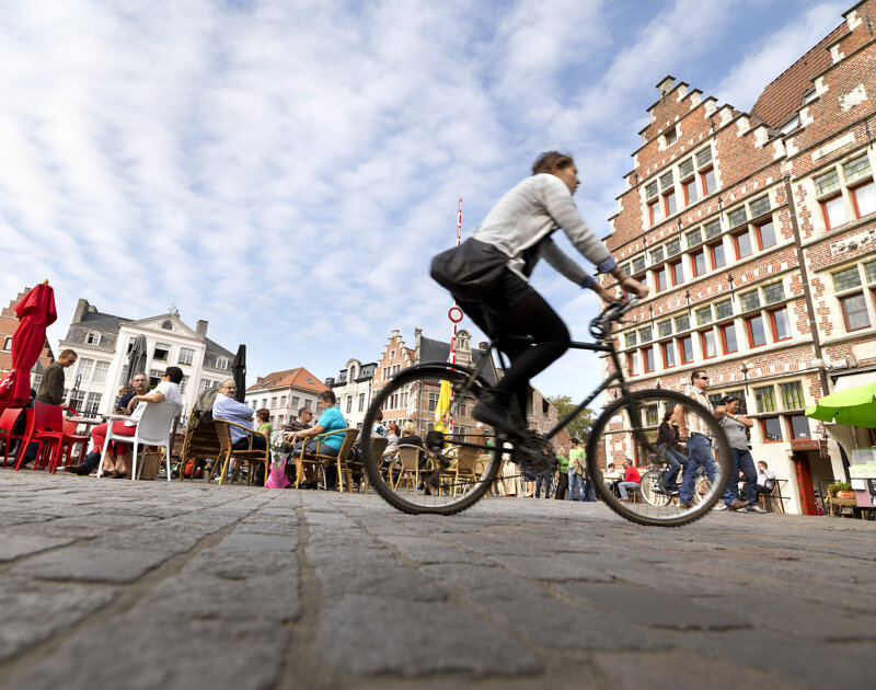 Radfahrer in Gent
