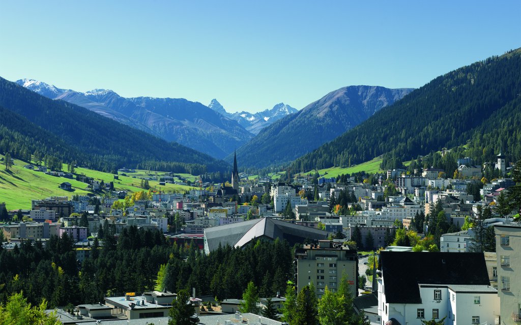 Blick auf Davos