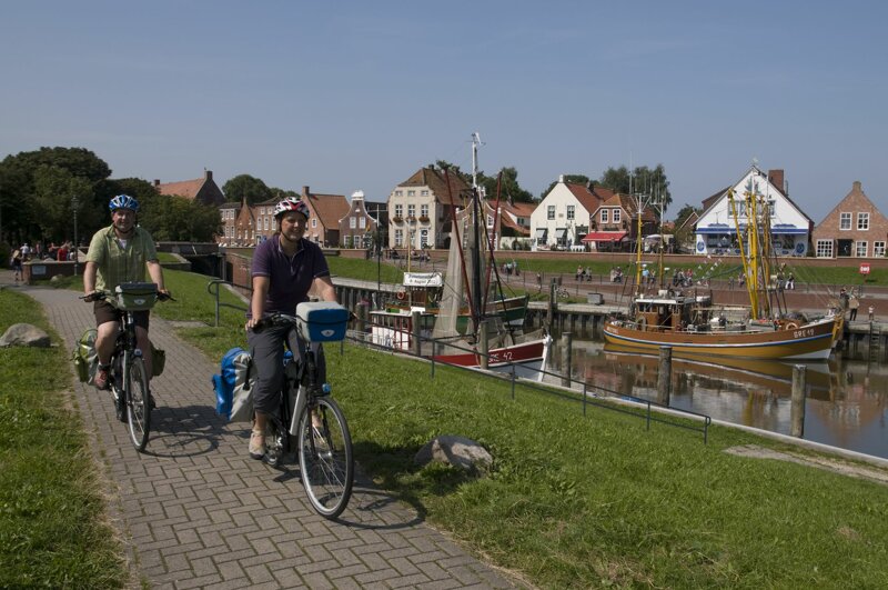 Greetsiel mit Fahrrad