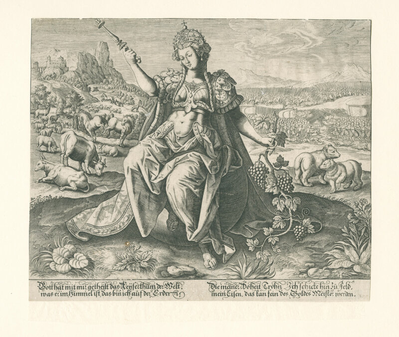 Kunstdruck aus der Sammlung des Plantin-Moretus Museums Antwerpen – Adrian Collaert, Die vier Kontinente