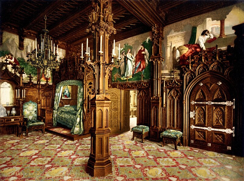 Schlafzimmer im Schloss Neuschwanstein