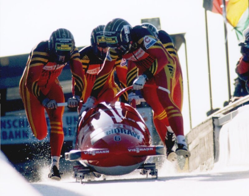 Bobfahren auf der Rennschlitten- und Bobbahn Altenberg
