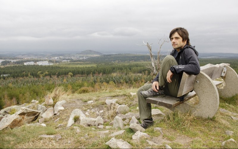 Blick vom Kahleberg auf den Geisingberg bei Altenberg