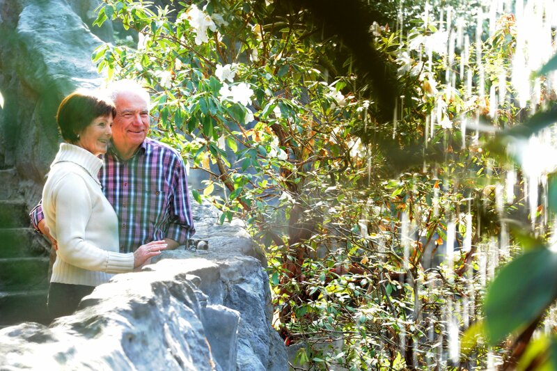 botanika Himalaya Paar am Wasserfall