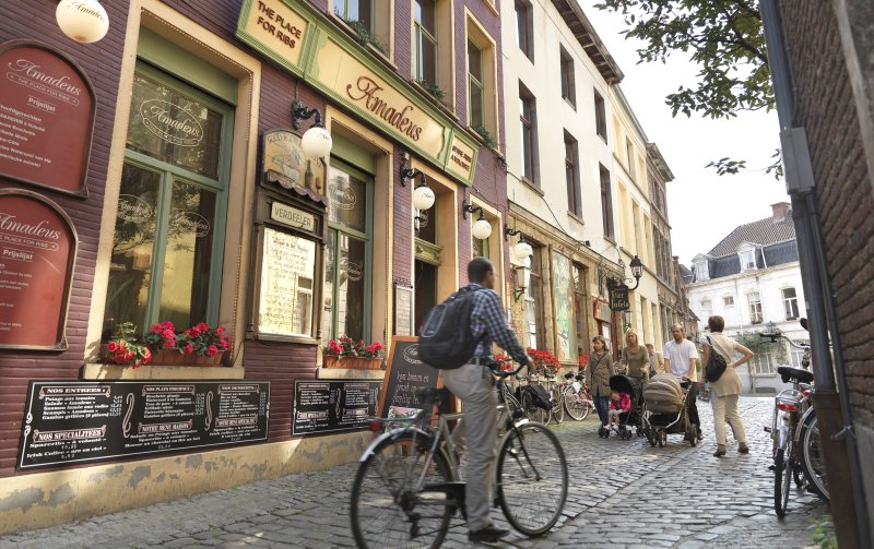 Radfahrer in Gent