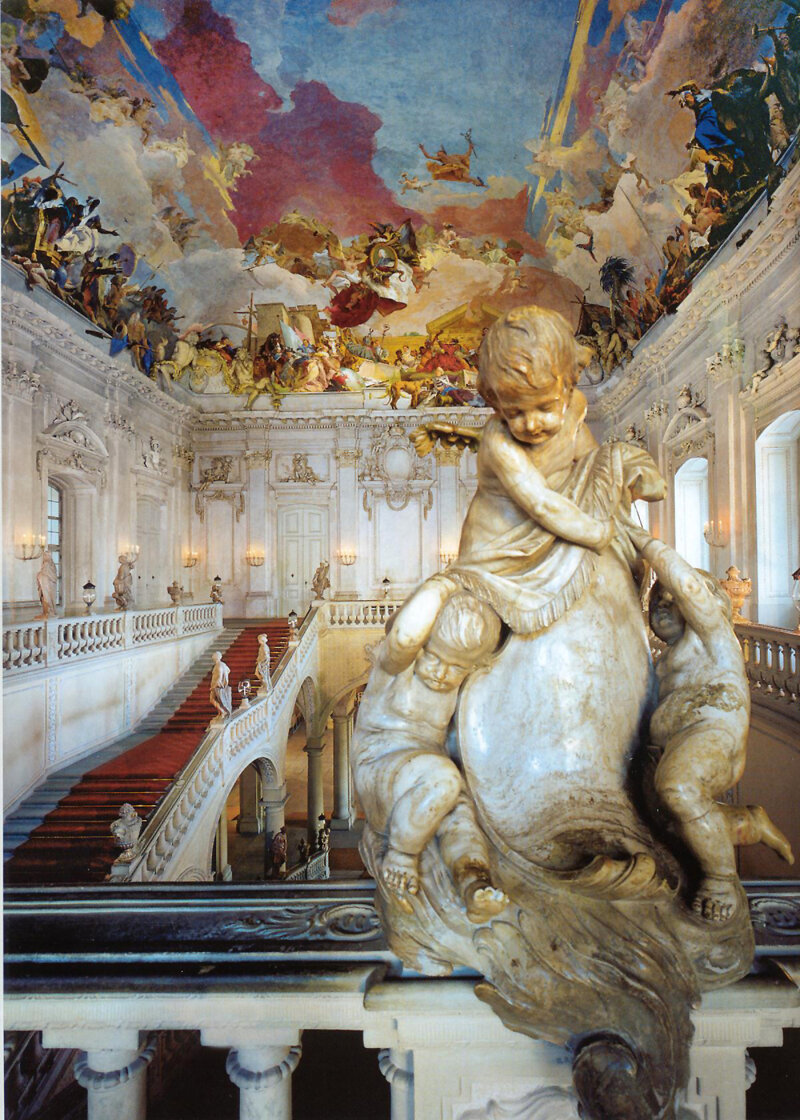 Tiepolos Allegorie der vier Erdteile – Deckenfresko im Treppenhaus der Residenz Würzburg
