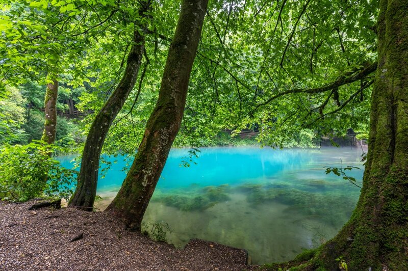 Der Blautopf in Blaubeuren auf der Schwäbischen Alb