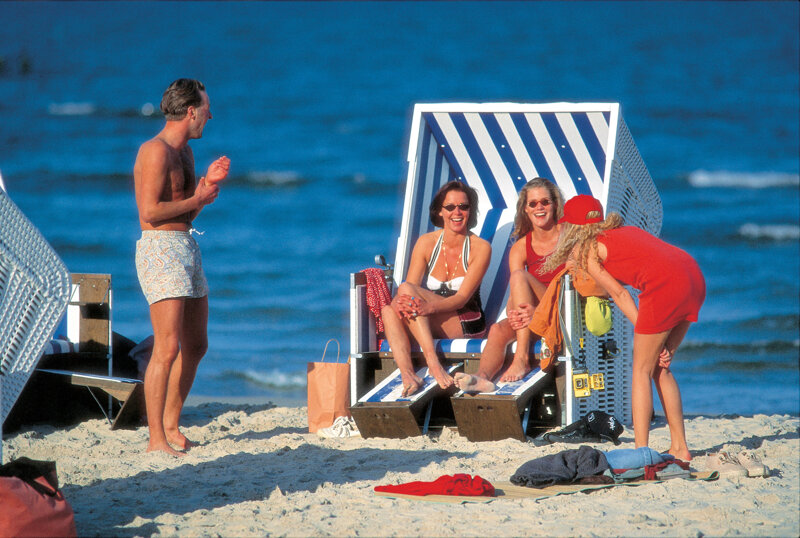 Strandkörbe am polnischen Ostseestrand