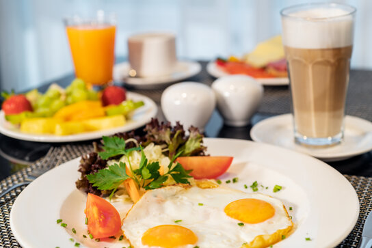 Essen angerichtet auf dem Teller