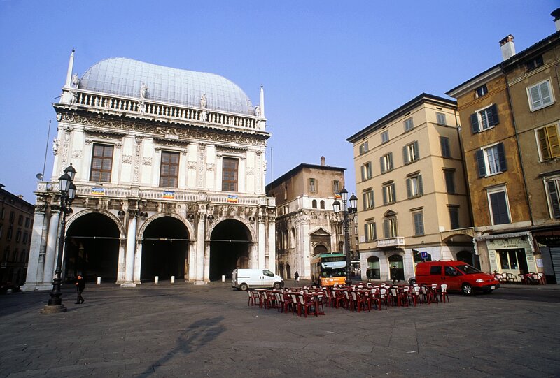 Piazza della Loggia in Brescia – venezianische Architektur aus dem 15. Jahrhundert