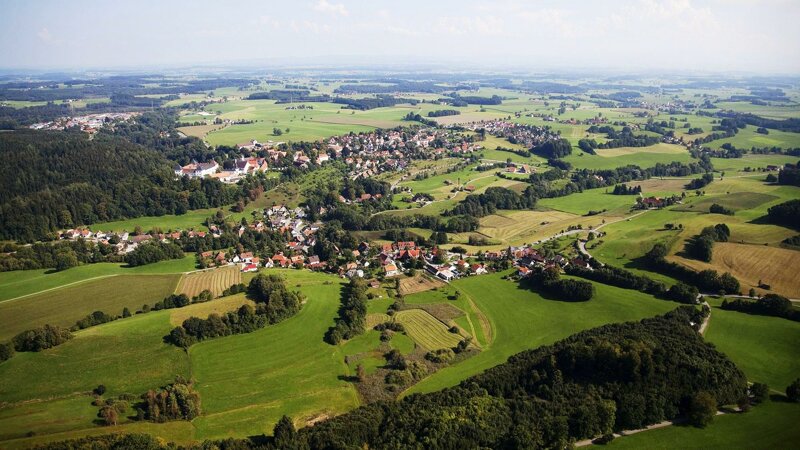 Wolfegg aus der Vogelperspektive © Stadt Wolfegg