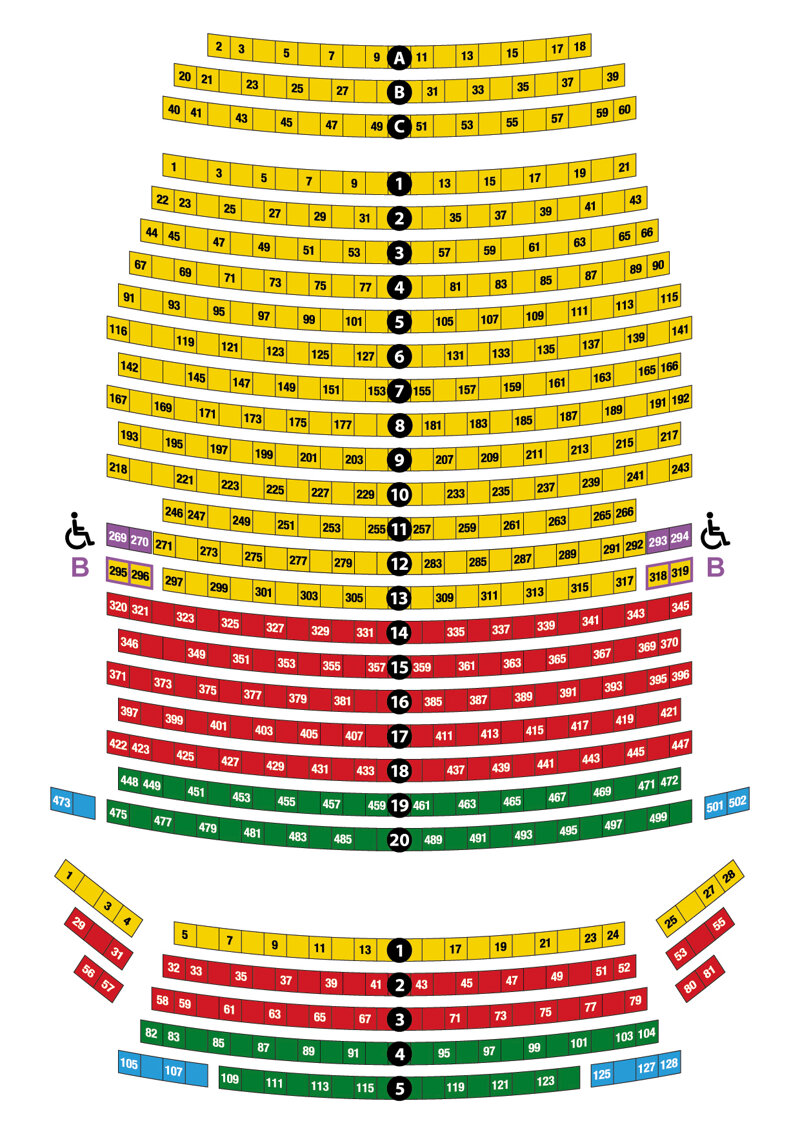 Saalplan Päpstin Schlosstheater