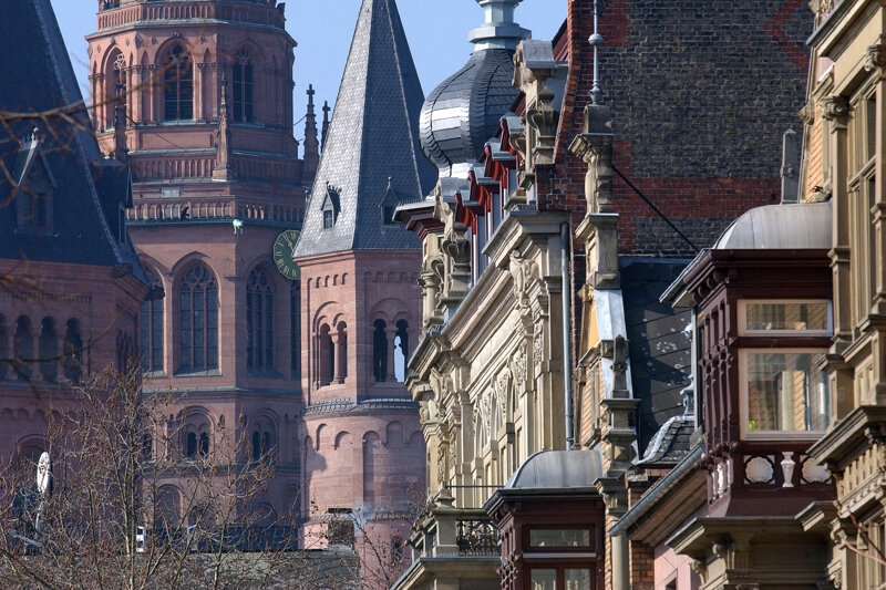 Mainzer Altstadt mit Dom – Blick vom Stephansplan