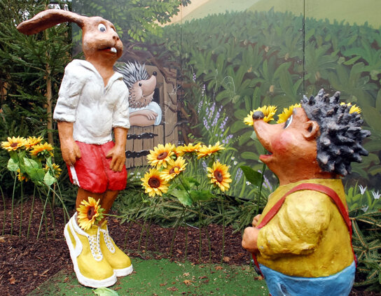 Weihnachtsmarkt Märchen Hase und Igel