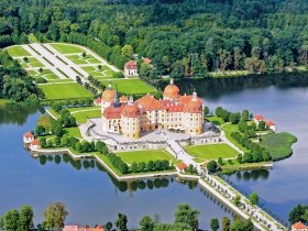 Schloss Moritzburg von oben c Schlösserland Sachsen