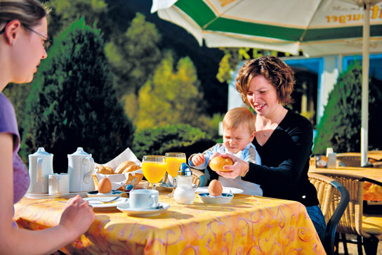 Terrasse Frühstück