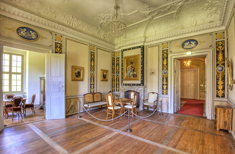 Das Goldene Zimmer im Barockschloss Rammenau, Oberlausitz