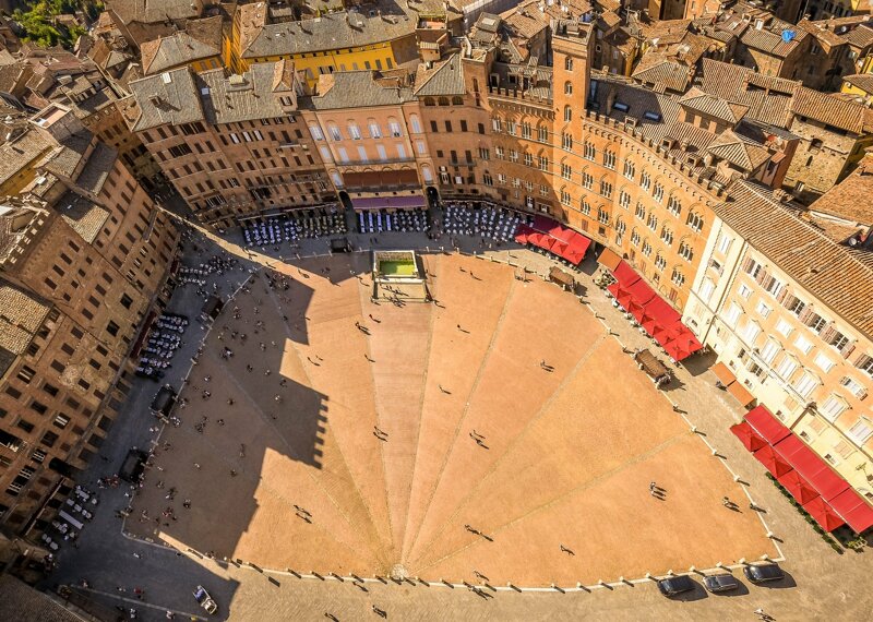 Piazza del Campo, einer der schönsten Plätze der Welt