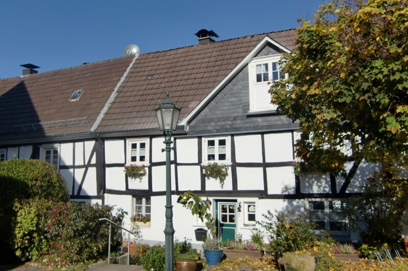 Historische Fachwerkhäuser in der Altstadt von Bergneustadt im Bergischen Land