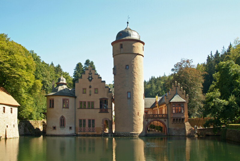 Innenhof Schloss Mespelbrunn im Spessart