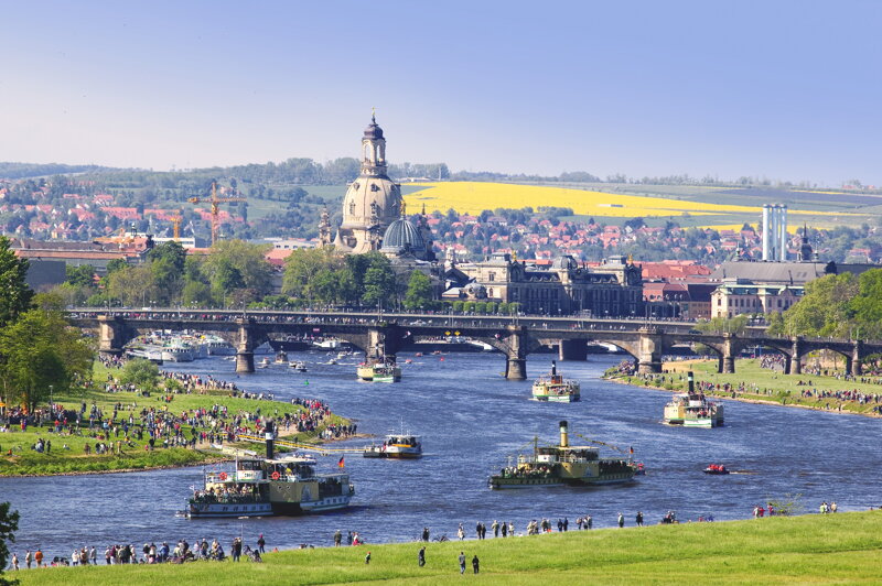 Dampferparade auf der Elbe in Dresden – © Sylvio Dittrich
