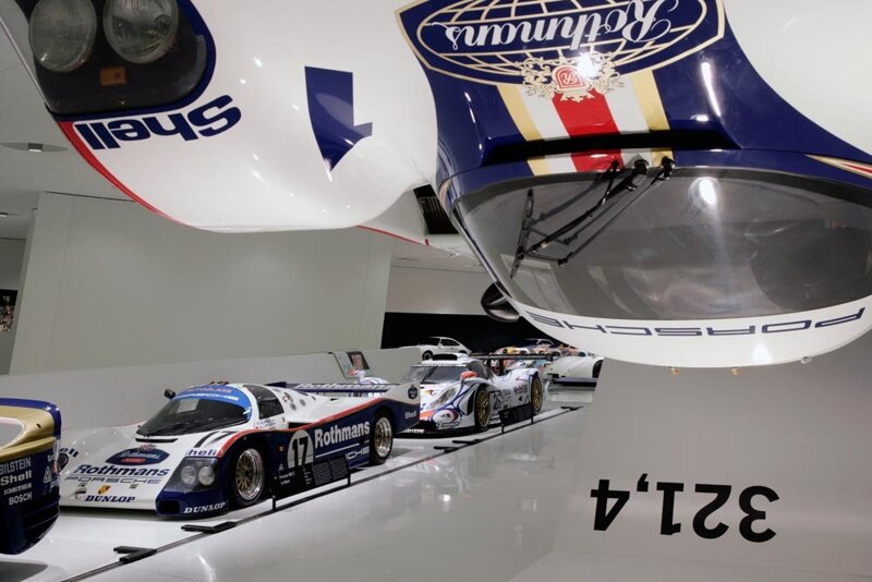 Porsche 956 an der Decke Porsche Museum