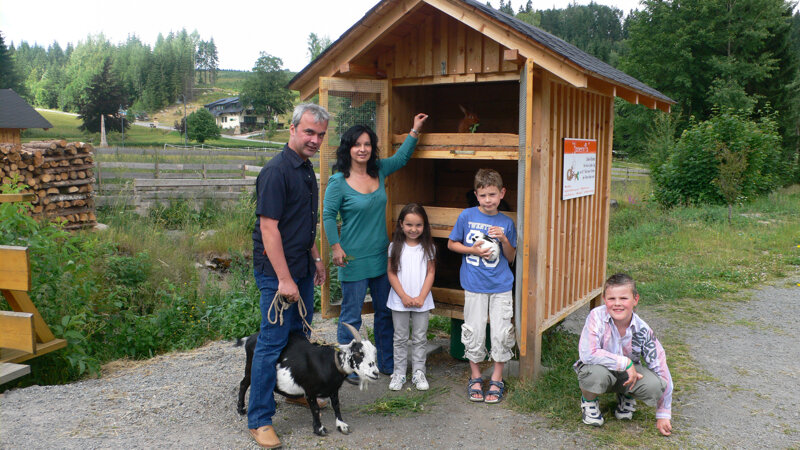 Streichelzoo mit Ziegen des Hotels Alte Schleiferei