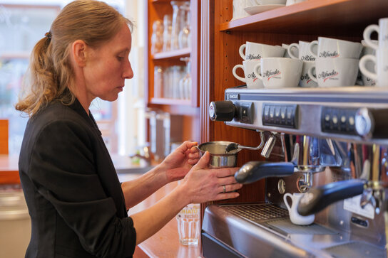 Kaffeemaschine im Frühstücksrestaurant