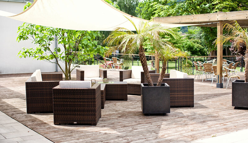 Sitzecke auf der Terrasse