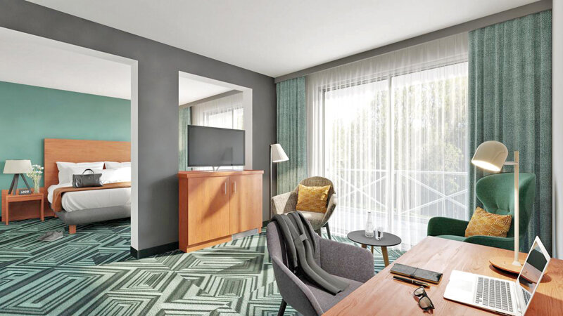 Doppelzimmer mit Schreibtisch