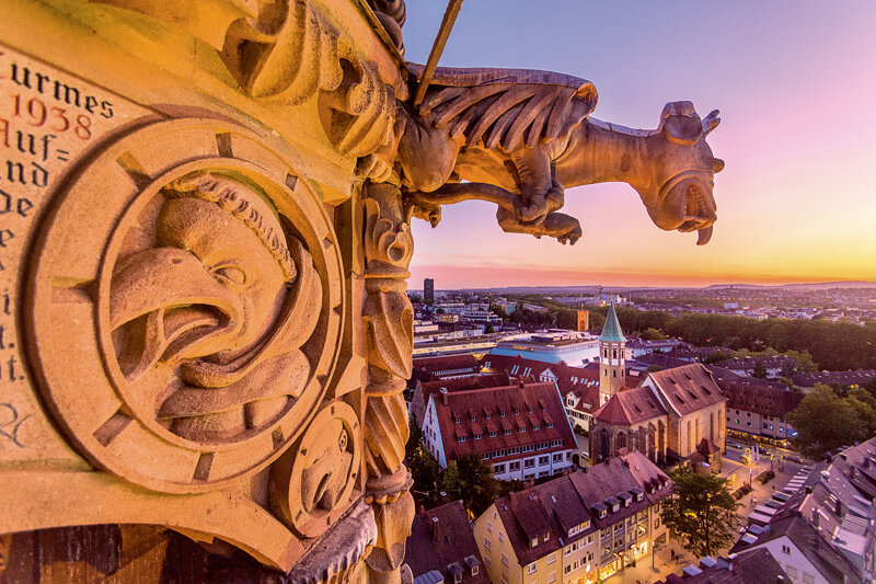 Wasserspeier über Heilbronn