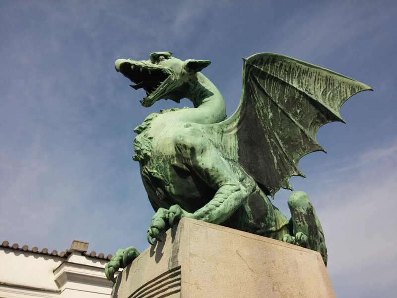 Drachenstatue Ljubljana ohne c pixabay